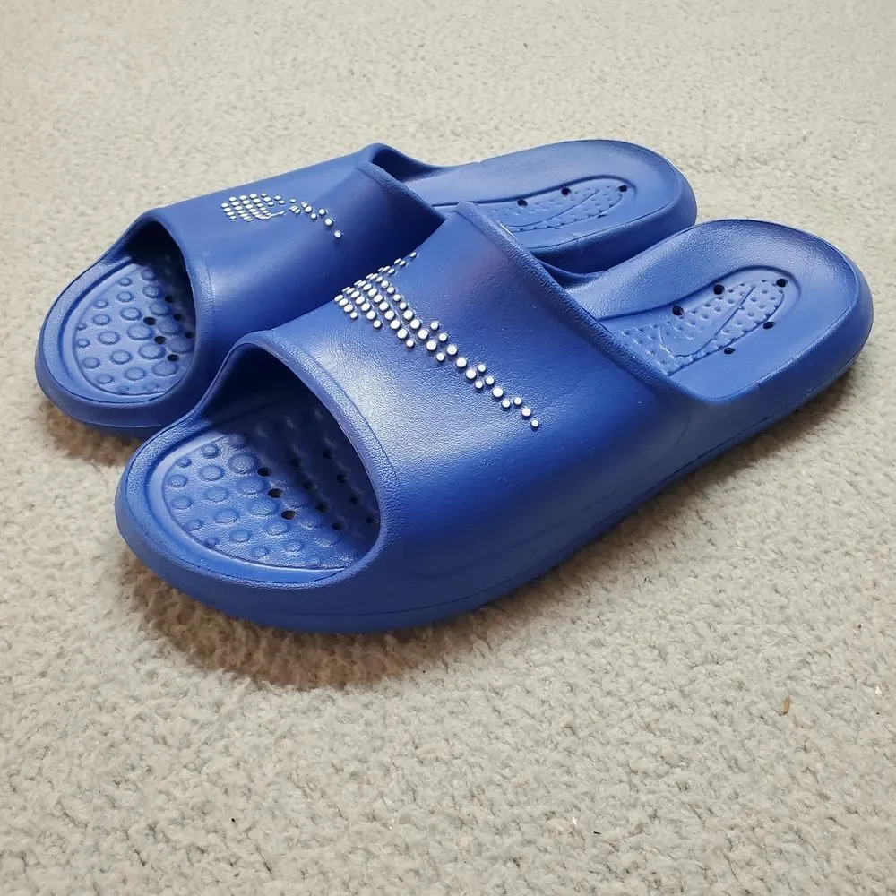 Nike Men's Vitori One Blue Slide Sandals Size 10